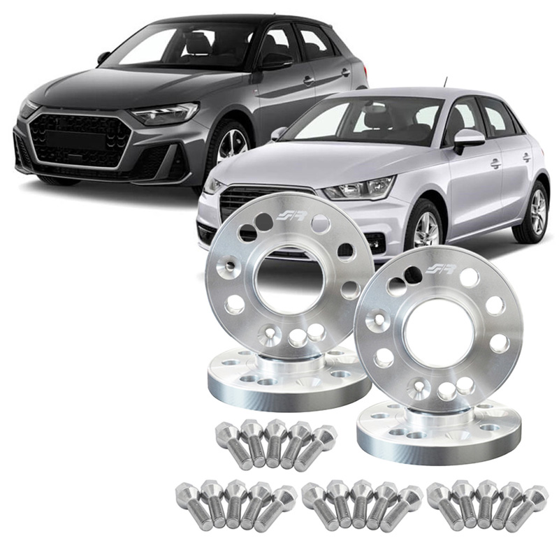 Simoni Racing Kit d'Élargisseurs de Roue en aluminium - 2x16mm(AV) - 2x20mm(AR) (Moyeu 57,1mm) avec boulons de roue - sur mesure pour Audi divers