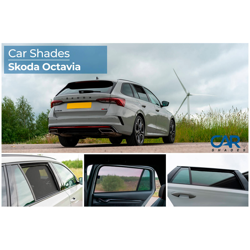 Set de Car Shades (portes arrières) sur mesure pour Skoda Octavia IV (NX5) Kombi 2020- (2-pièces)