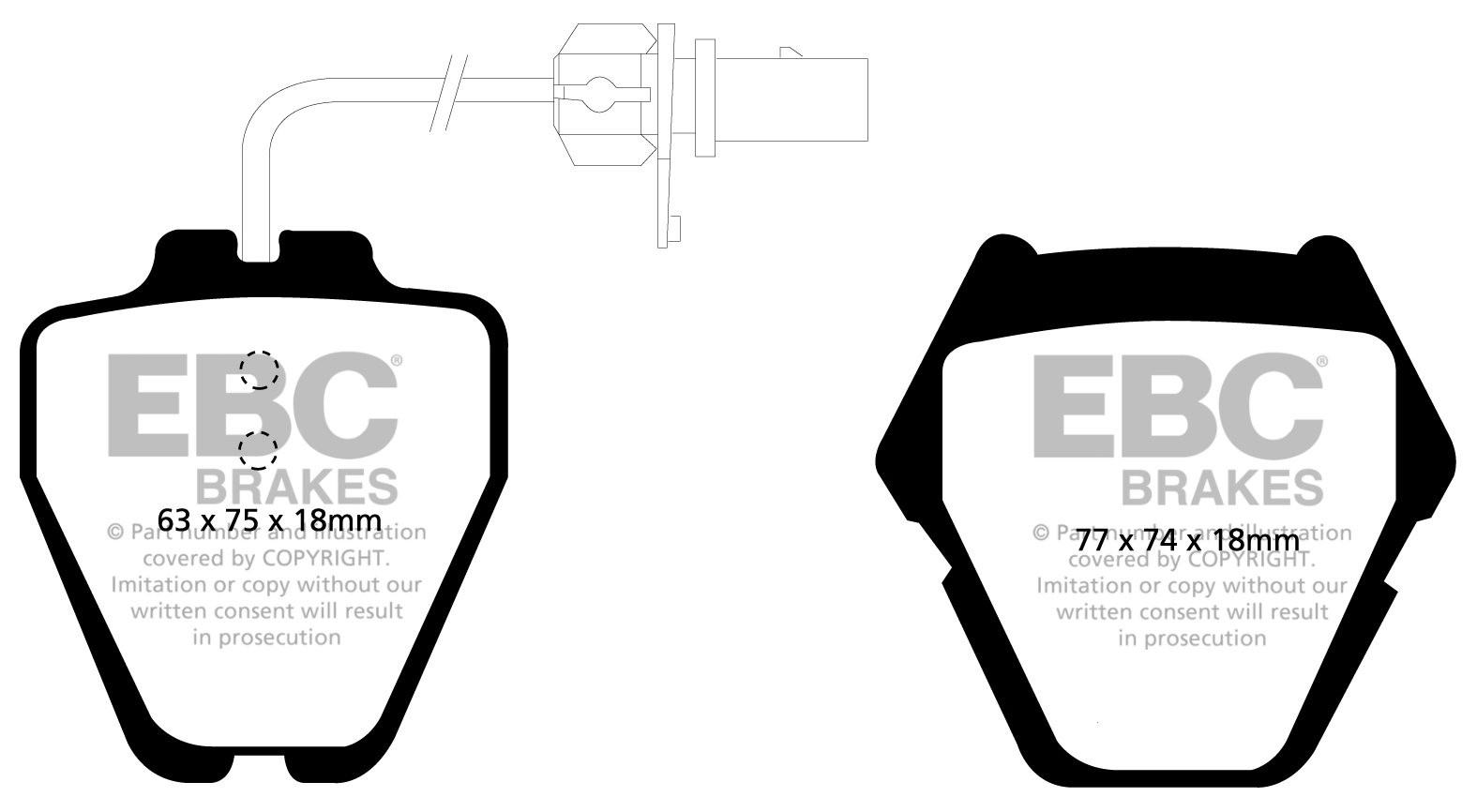 EBC Brakes AUDI A6 C5 Quattro 3.0 (8 Pad Set) 2001-2004 Remblokk