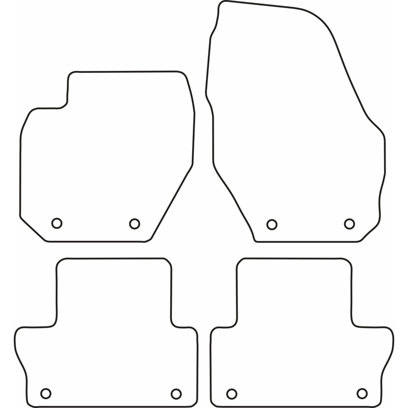 Set de tapis de sol en velours sur mesure pour Volvo XC60 2008-2016