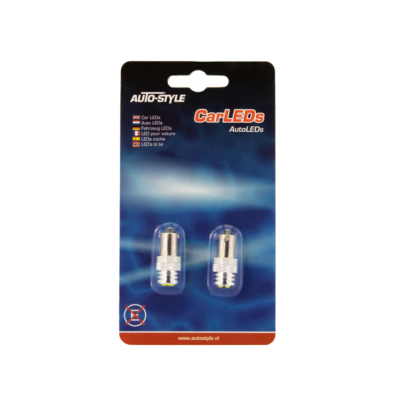 BA9S Ampoules LED 12V Optique-Xenon Blanc, set de 2 pièces