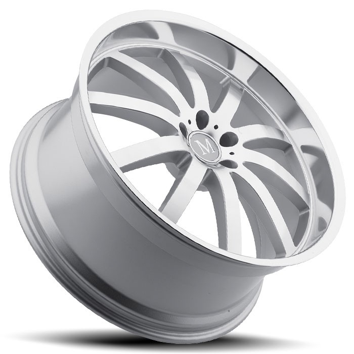 Velgen Mandrus Wilhelm 22x9 5x112 ET39 Zilver Machined Face & Ra