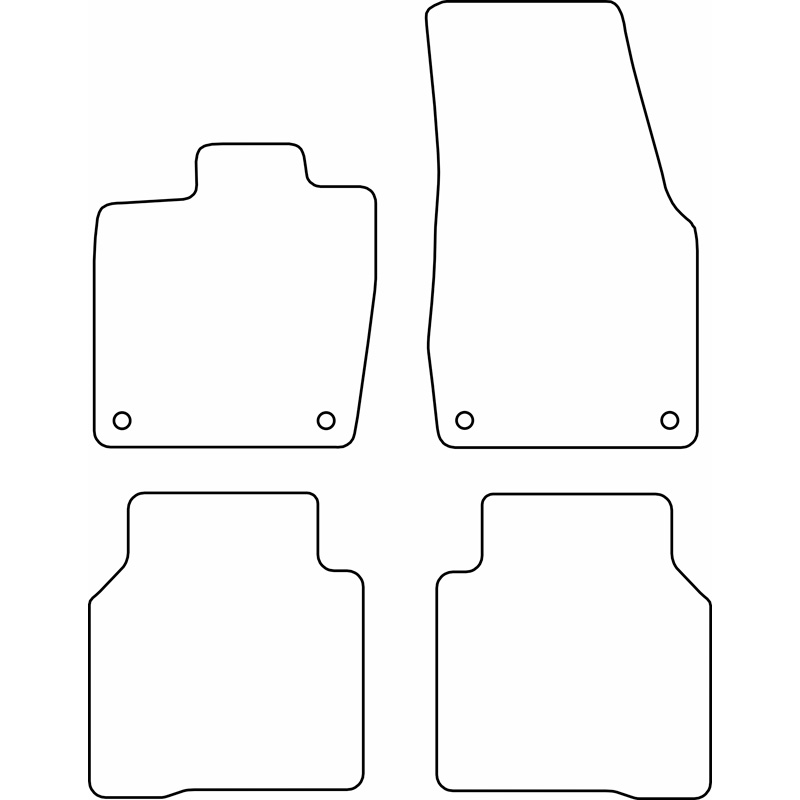 Set de tapis de sol en velours sur mesure pour Volkswagen ID.7 2023- incl. Tourer