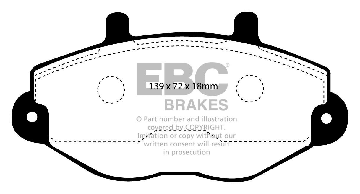 EBC Brakes FORD BEDRIJFSWAGEN Tourneo 2.5 94-2000 Remblokken voo