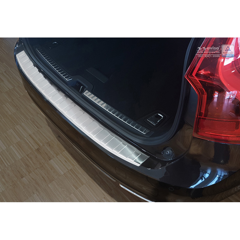 Protection de seuil arrière inox sur mesure pour Volvo V90 9/2016- 'Ribs'