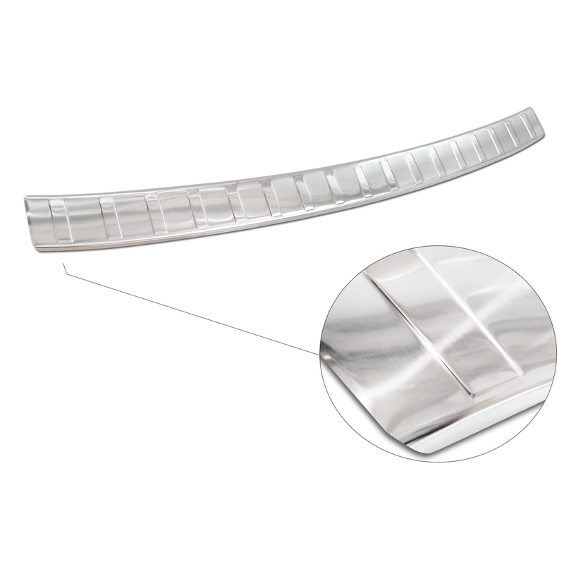 Protection de seuil arrière inox sur mesure pour Skoda Fabia IV Hatchback 2021- 'Ribs'