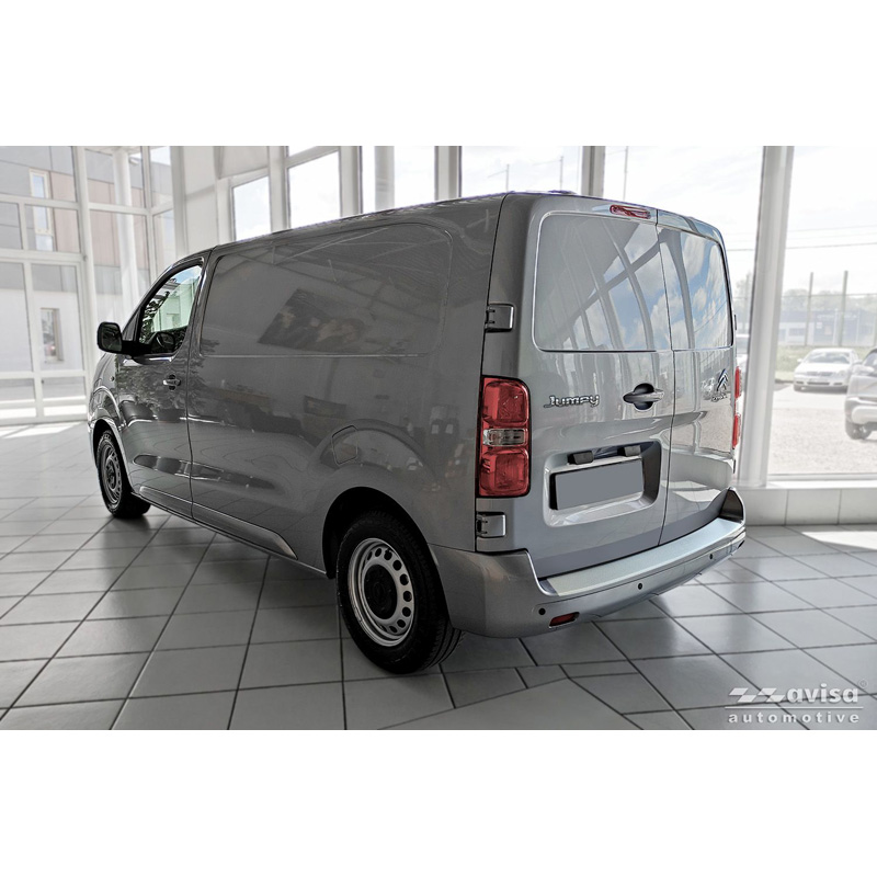 Avisa Protection de seuil arrière inox sur mesure pour Citroën Jumpy & Spacetourer / Peugeot Expert & Traveller / Toyota Proace 2016- / Opel Vivaro / Zafira Life 2019- (L1) '5WL'