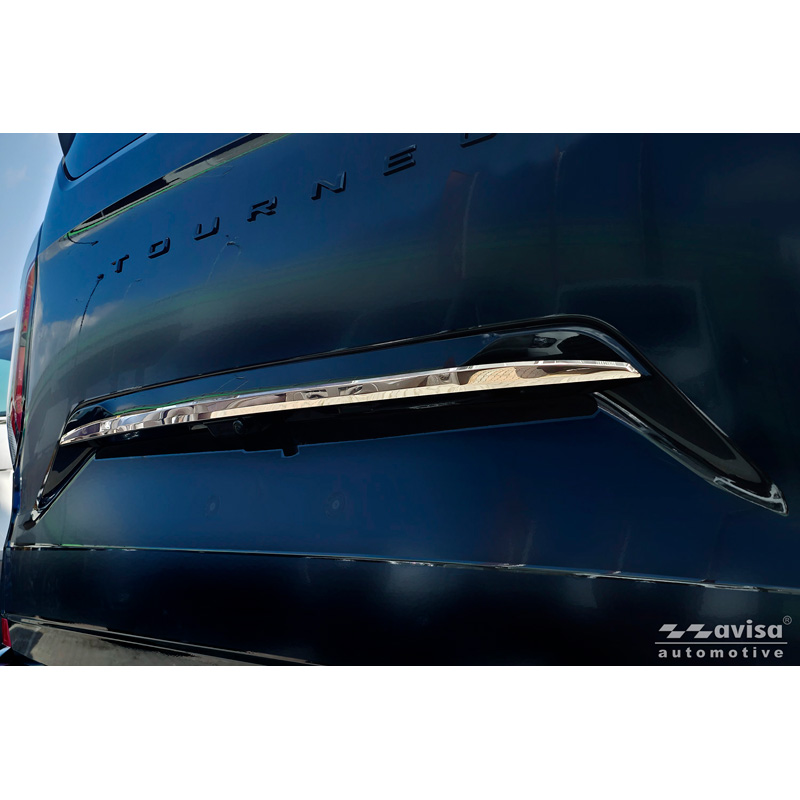 Avisa Revêtement d'habillage du hayon du coffre inox Chrome sur mesure pour Ford Tourneo Custom II (V710) 2023- (avec hayon arrière)