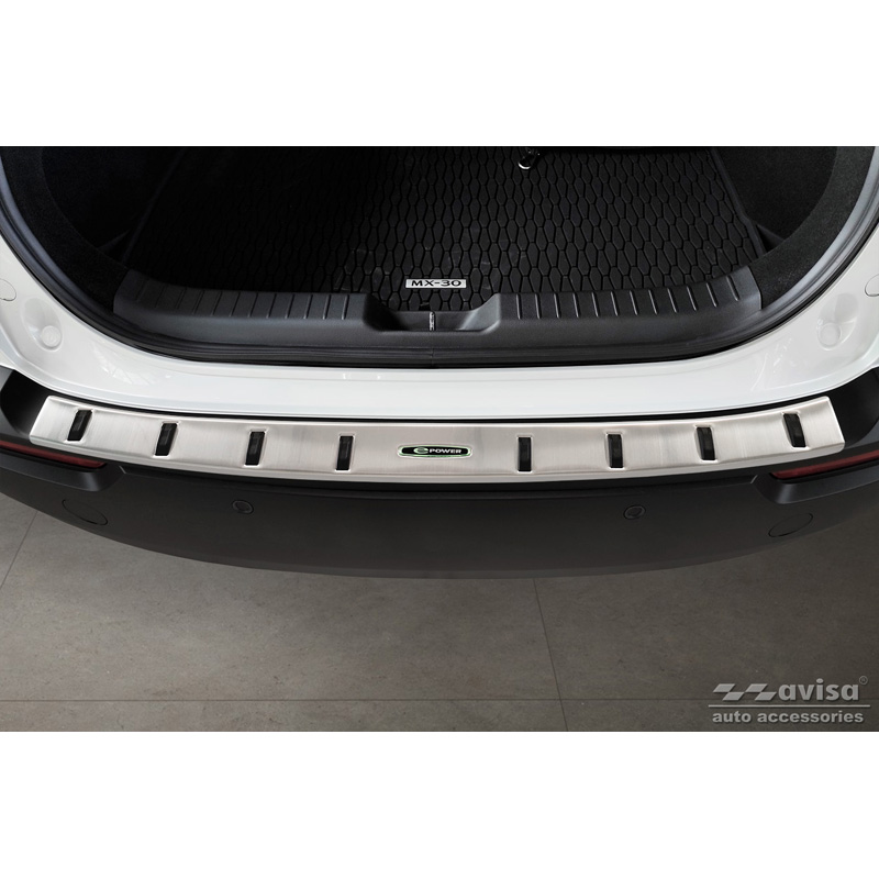 Protection de seuil arrière inox sur mesure pour Mazda MX-30 2020- 'STRONG EDITION'