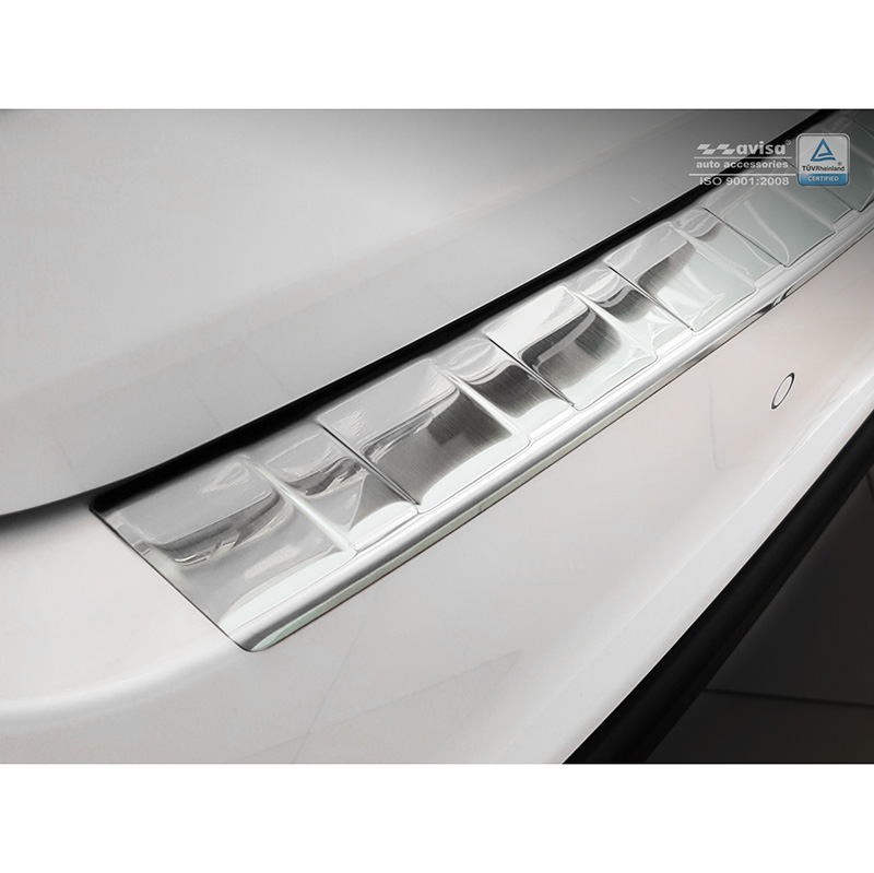 Protection de seuil arrière inox sur mesure pour Kia Sorento III Facelift 2017-2020 'Ribs'