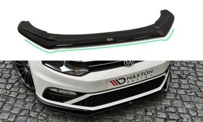 Voorspoiler VW Polo MK5 GTI FACELIFT Glans Zwart