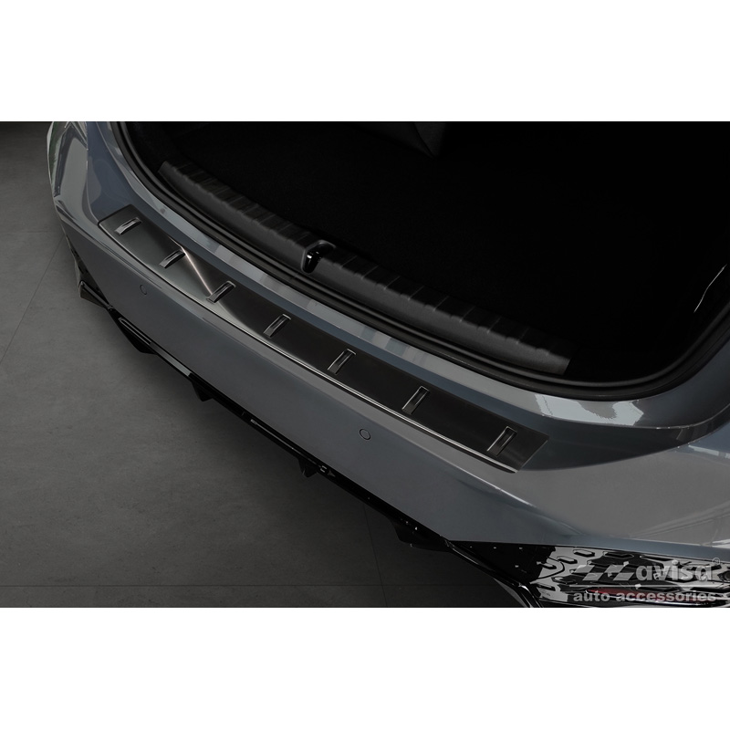 Protection de seuil arrière inox noir sur mesure pour BMW Série 2 (U06) Active Tourer (incl. Paquet M) 2021- 'STRONG EDITION'