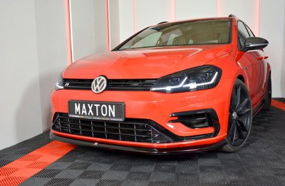 Voorspoiler VW Golf 7.5 R Facelift Glans Zwart