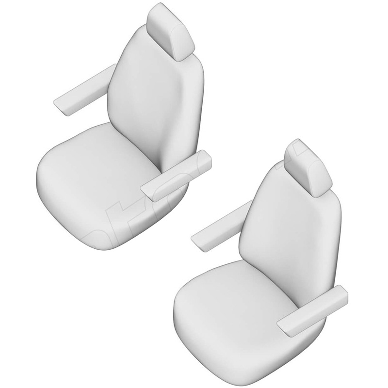 Original Design Housses de siège en tissu 1+1 sur mesure pour Volkswagen T6 2015-2022