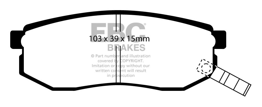 EBC Brakes HYUNDAI Santamo 2.0 96-2000 Remblokken achterzijde