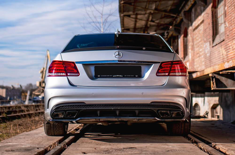 Diffuser passend voor Mercedes E-Klasse W212 E63 AMG Facelift 12-16 Glans Zwart