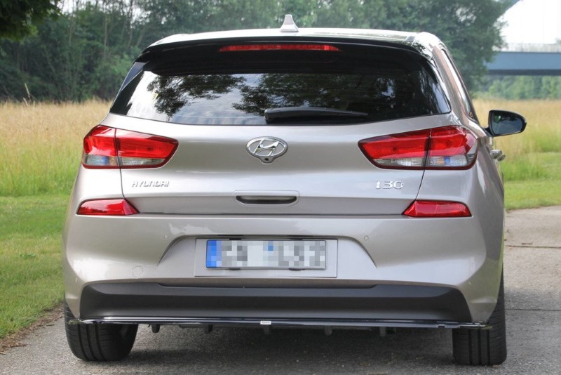 Spoilerextentie Hyundai i30 MK3 Hatchback Glanzend Zwart Maxton