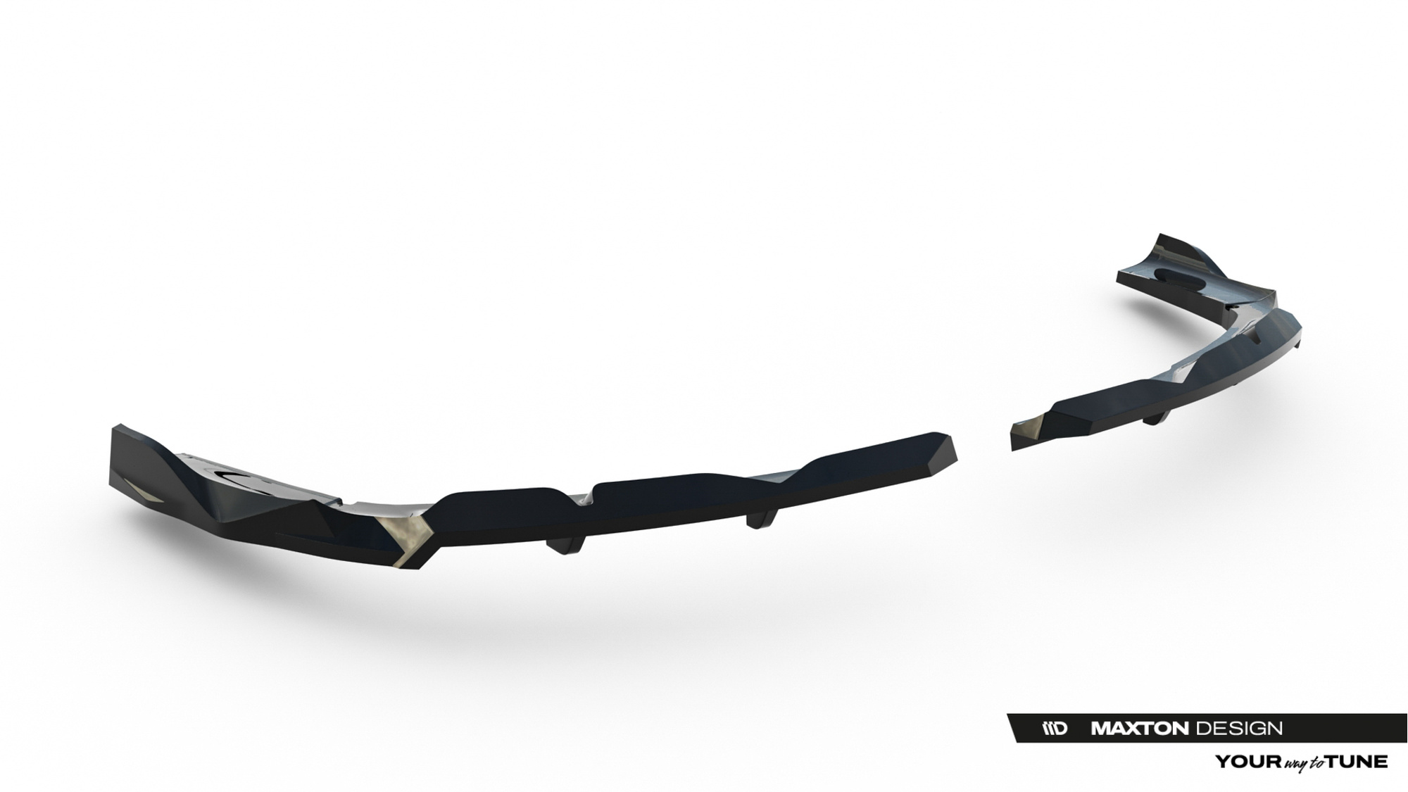 Diffuser passend voor BMW X3 M-Pack G45 Glans Zwart