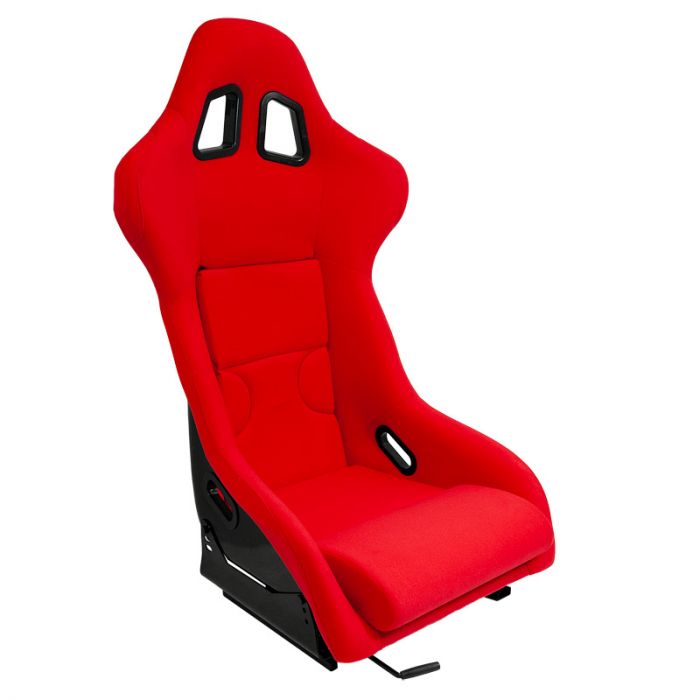 Siège baquet 'RR' - Rouge - Dossier fixe en polyester - incl. glissières