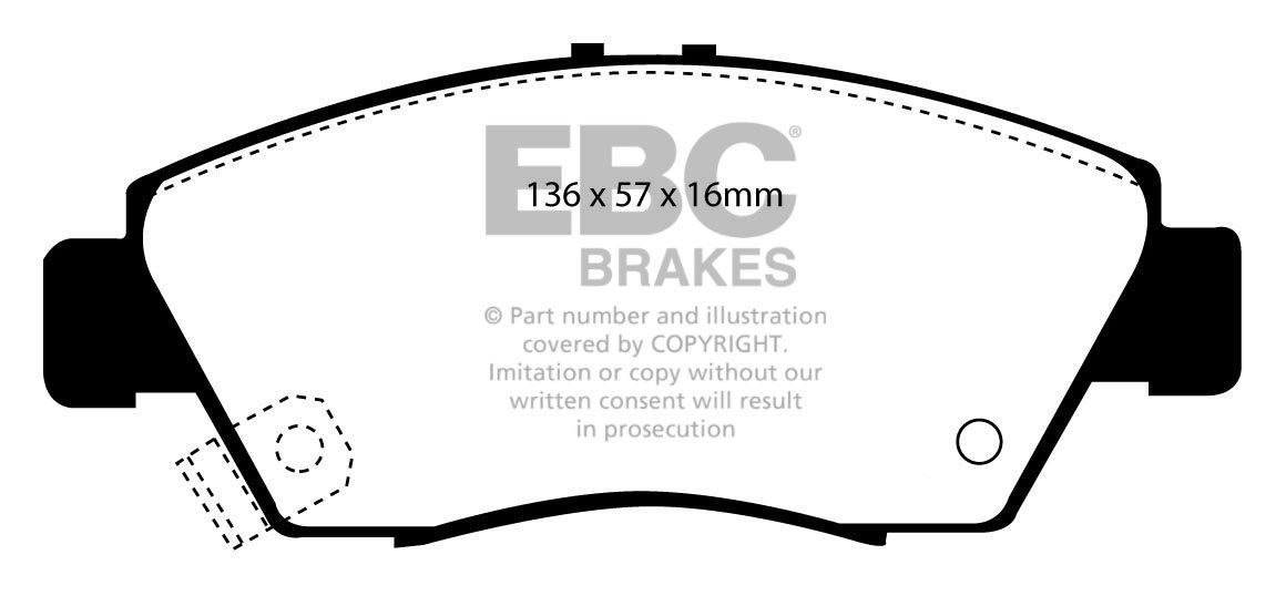 EBC Brakes HONDA Civic CRX Del Sol 1.6 VTi VTec (EG2) 92-95 Remb