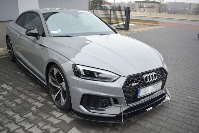 Voorspoiler Audi RS5 F5 Coupe / Sportback Racing V.1 Glanzend Zwart
