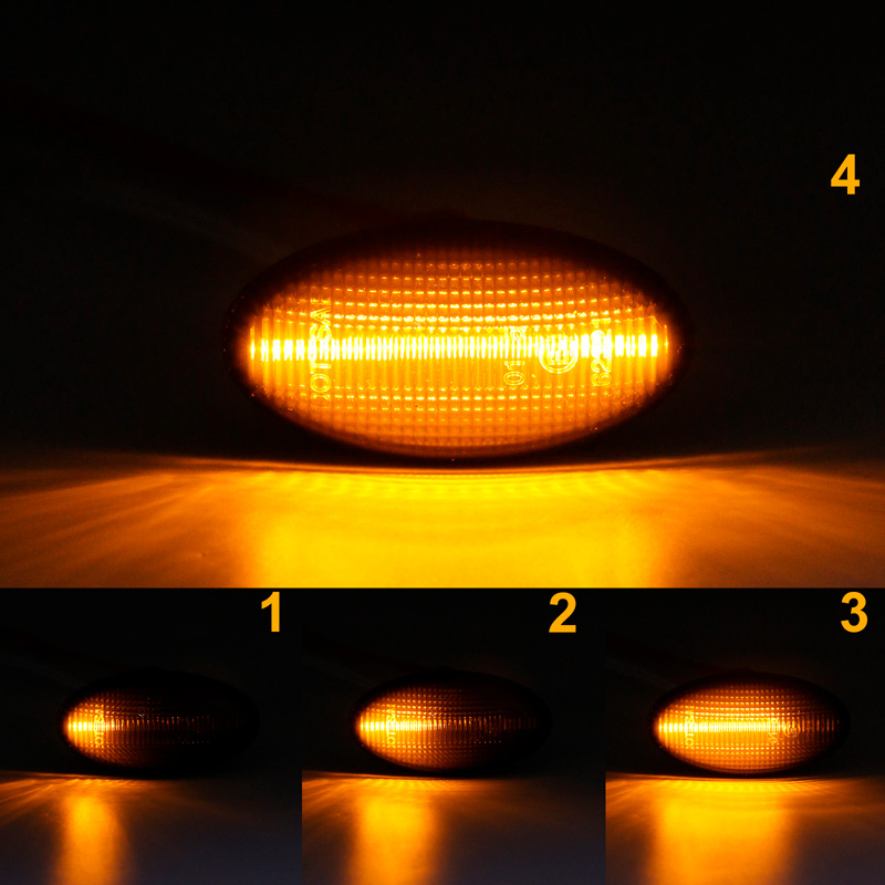 Set de Clignotants Latéraux LED sur mesure pour Toyota Aygo 2005-2014 & 2014- / Proace 2013- - Fumée - incl. Feux Dynamiques