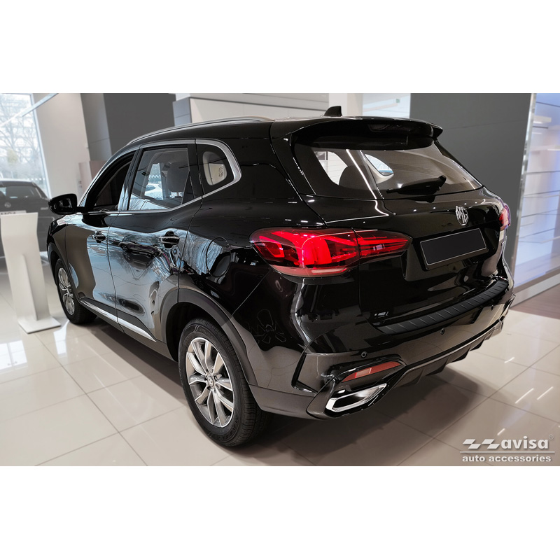 Protection de seuil arrière inox noir mat sur mesure pour MG (E)HS Facelift 2020-2023 & Facelift 2023-2024 'Ribs'