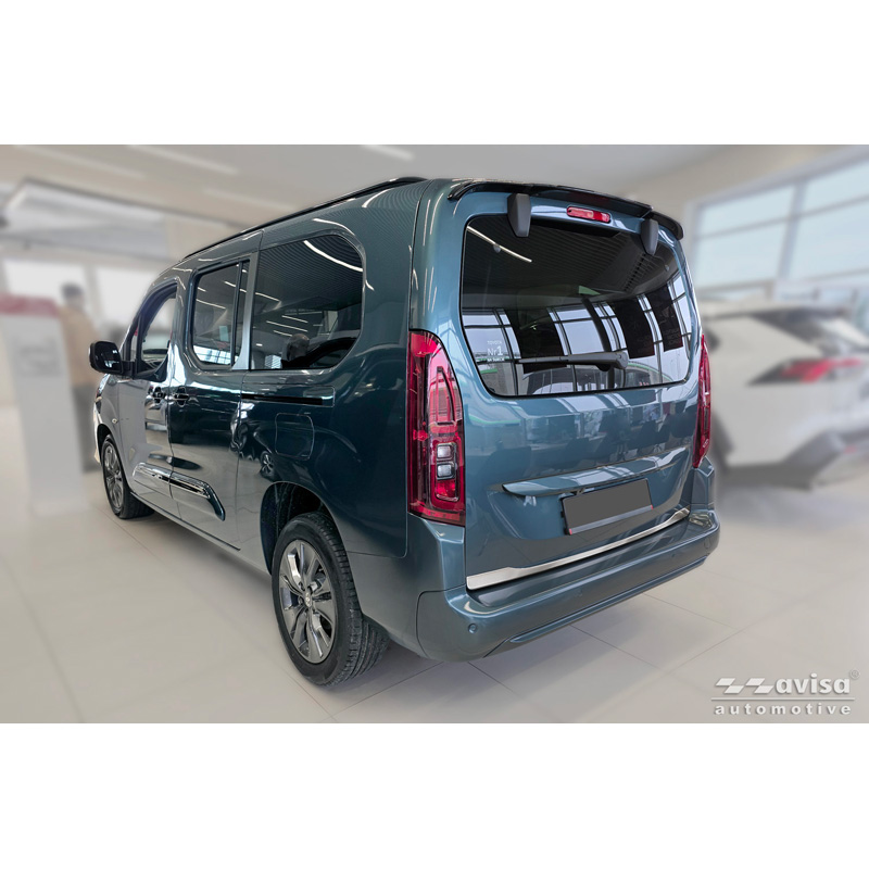 Avisa Revêtement d'habillage du hayon du coffre inox brossé sur mesure pour Toyota Proace City Verso 2019-2024 & Facelift 2024-