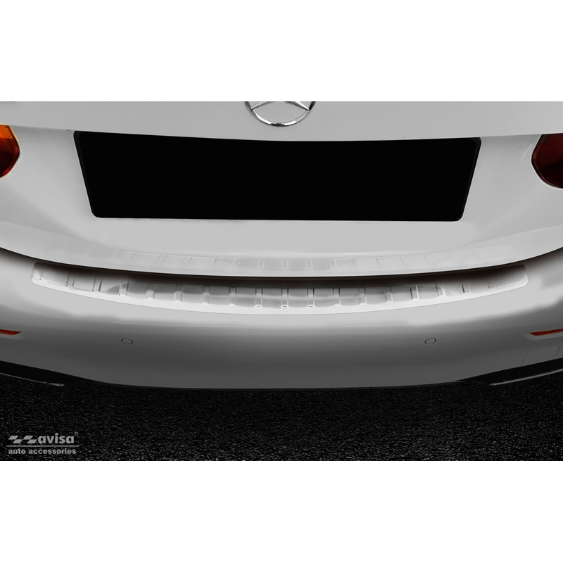 Protection de seuil arrière inox sur mesure pour Mercedes Classe-A W177 Sedan 9/2018- 'Ribs'
