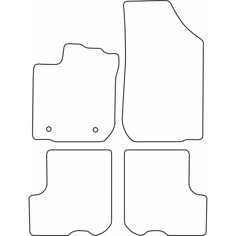Set de tapis de sol en velours sur mesure pour Dacia Logan MCV 2014-