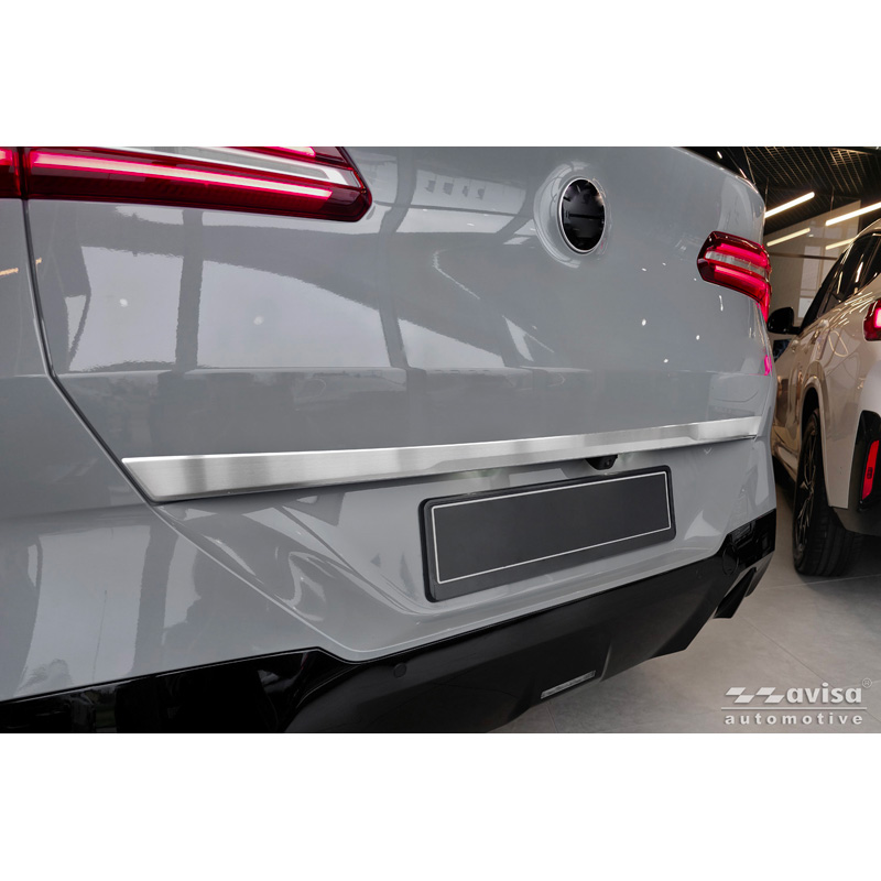 Avisa Revêtement d'habillage du hayon du coffre inox brossé sur mesure pour BMW X3 (G45) 2024- excl. M-Sport