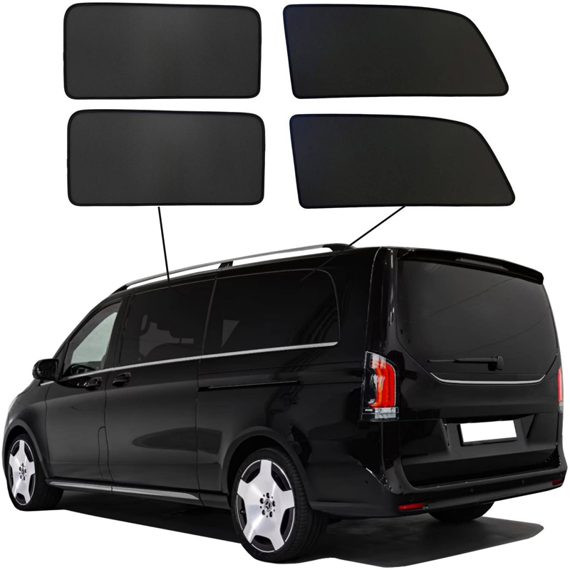 SunClip Protection visuelle & solaire sur mesure pour Mercedes Classe-V W447 (Chassis longue) Facelift 2024- sans vitres entrebâillantes