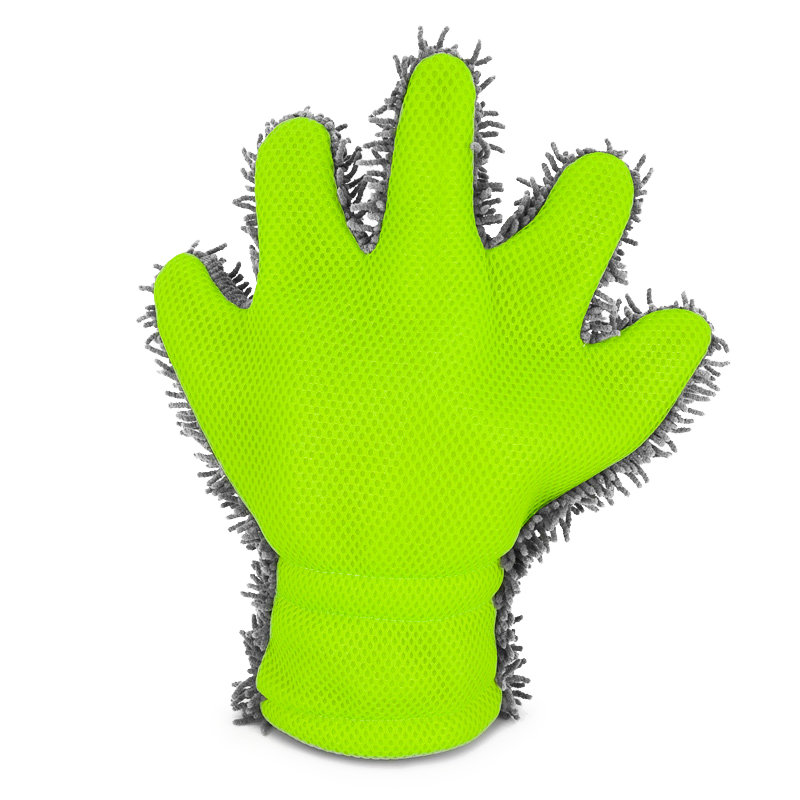 Gant de Lavage Voiture recto-verso - Gris/Vert