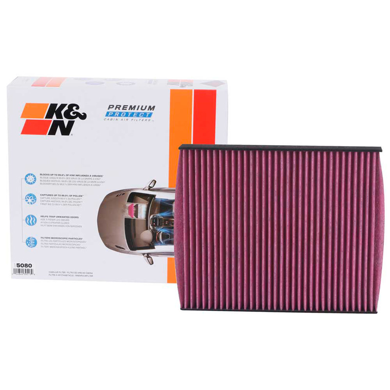 K&N Filtre à Air d'Habitacle Jetable Premium (2 pièces) sur mesure pour BMW divers modèles (DVF5080)
