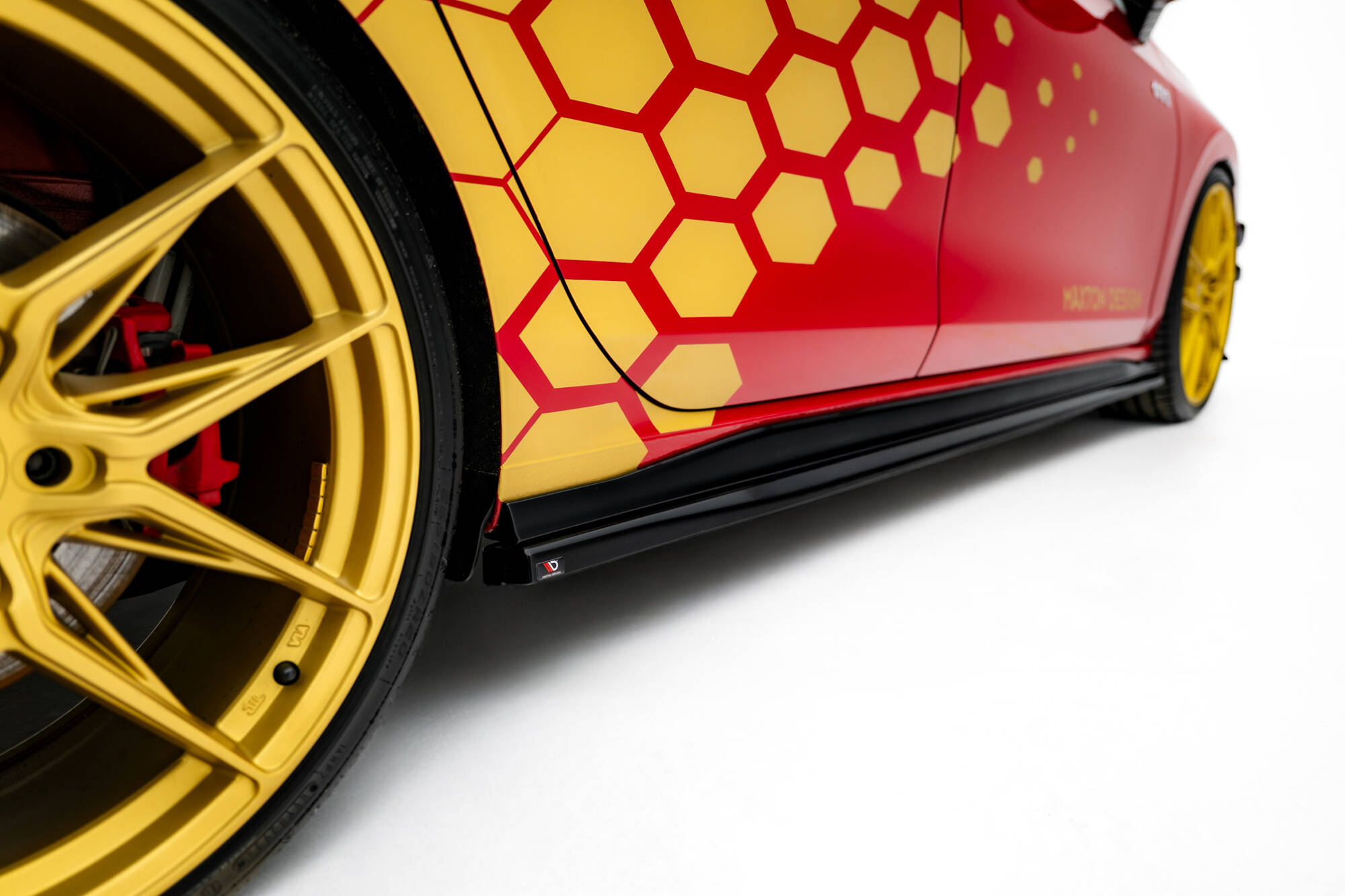 Zijskirts V.2 Volkswagen Golf GTI Clubsport MK8 Facelift Maxton Glanzend zwart