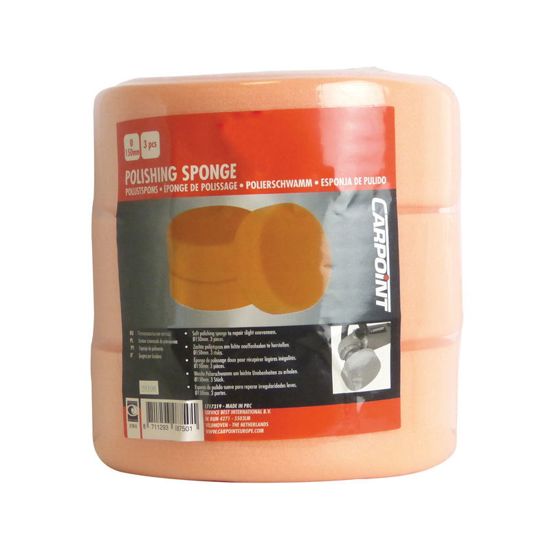Carpoint Set de Tampons de Polissage 150mm Orange/Doux - 3-pièces