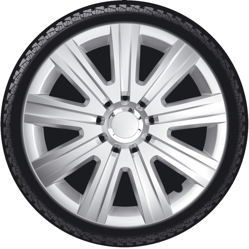 Jeu d'enjoliveurs Magnum Pro 16-inch argent/anneau chromé