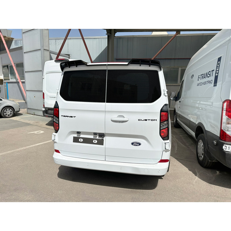 Becquet de toit V.2 sur mesure pour Ford Transit Custom (V710) 2023- & Volkswagen Transporter T7 2024- (avec 2 portes arrières) (PU)