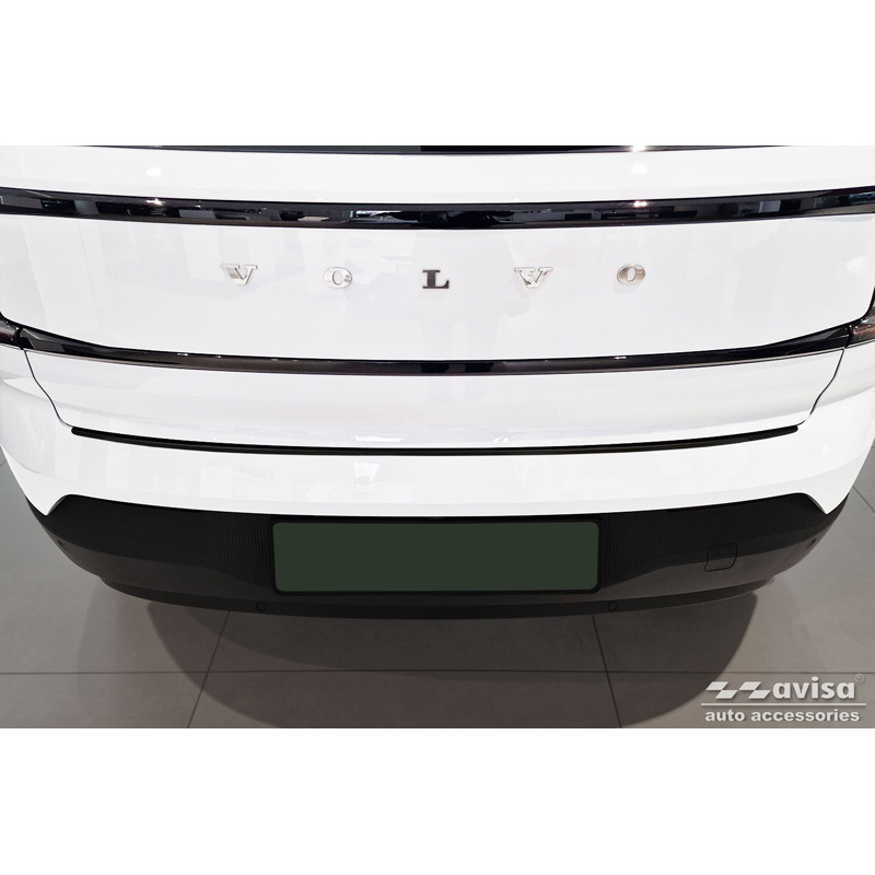 Protection de seuil arrière inox noir mat sur mesure pour Volvo EX30 2023- 'Ribs'