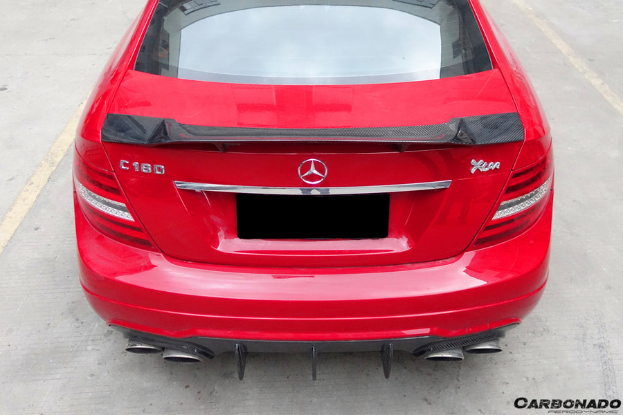 Mercedes Benz W204 C Class/ C63 AMG Coupe RT Style Carbon Fiber Spoiler