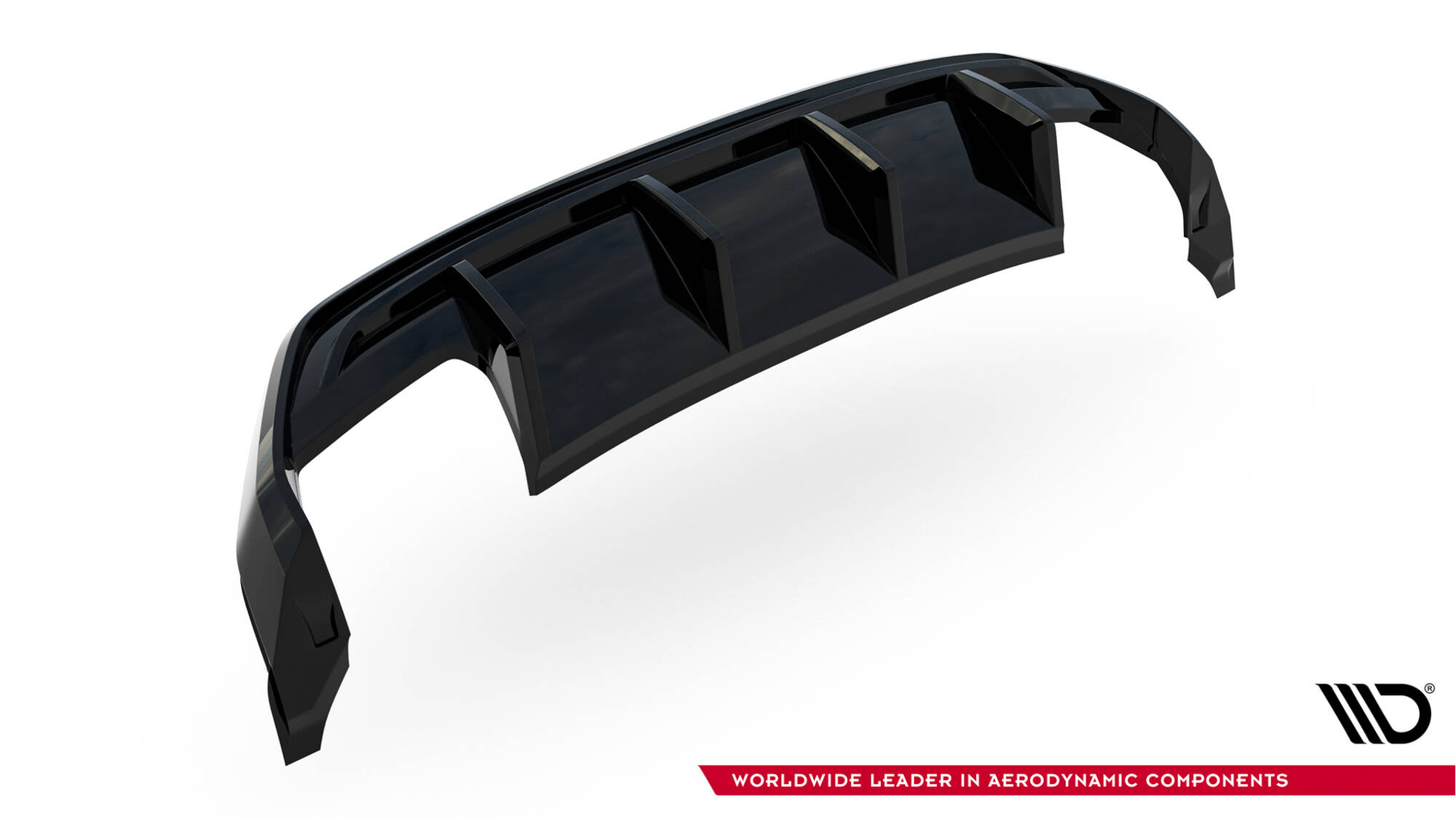 Achter Diffuser Audi S3 Sedan 8Y Facelift Maxton Glanzend zwart