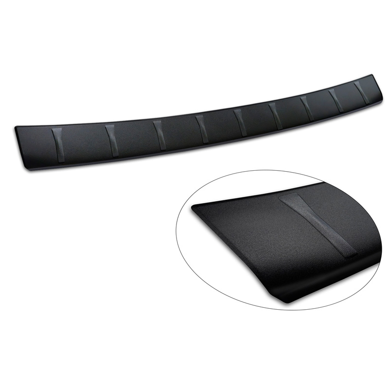 Protection de seuil arrière inox noir mat sur mesure pour Mercedes Classe-E (S214) Estate 2023- 'Ribs'