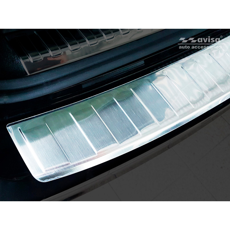 Protection de seuil arrière inox sur mesure pour Audi A6 (C8) Avant 2018-2023 & Facelift 2023- 'Ribs' incl. S-Line & Allroad