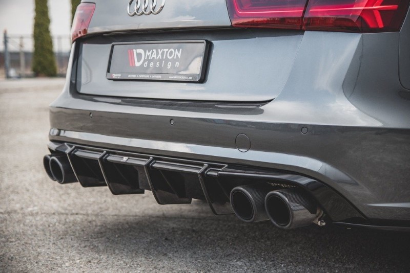 Diffusor Audi S6 / A6 S-Line C7 FL Glanzend Zwart