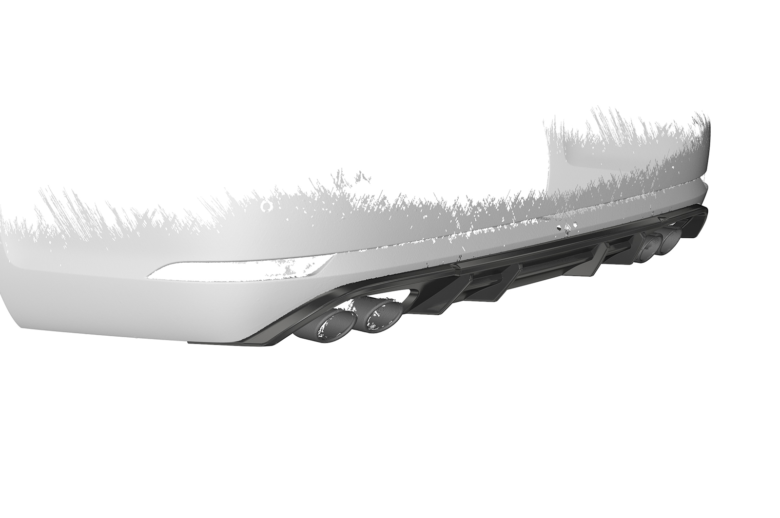 Diffuser Volkswagen Golf 7 R Variant FL CSR Glans Zwart