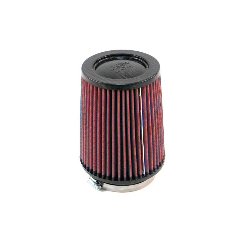 K&N Filtre à Air universel - Capot en fibre de carbone - 89mm raccord, 140mm base, 114mm du haut, 165mm hauteur (RP-4630)