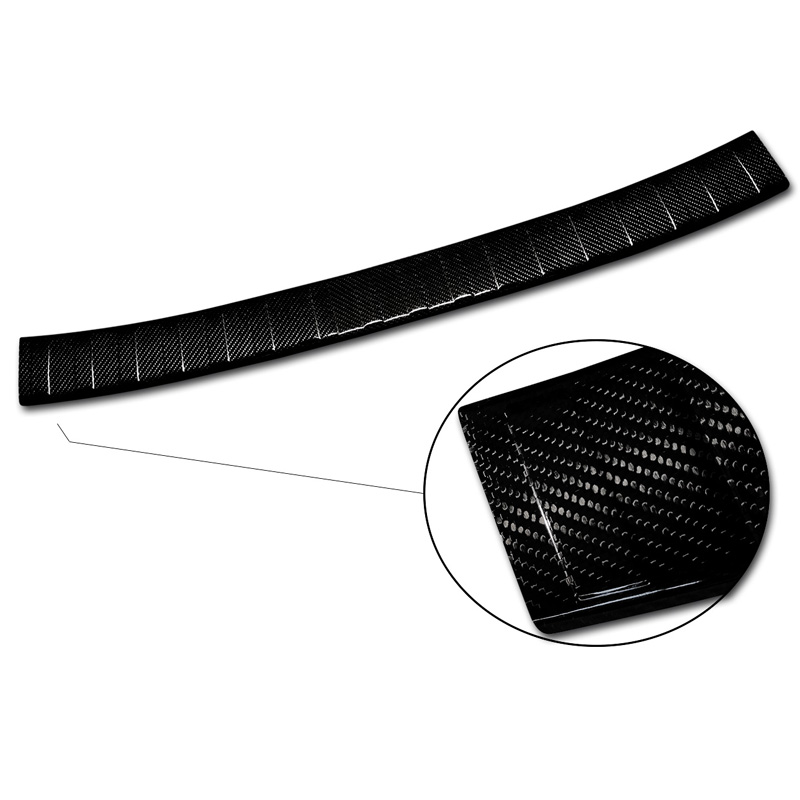 Protection de seuil arrière carboné 3D sur mesure pour Volkswagen Golf Sportsvan 2014-2017 & FL 2017- 'Ribs'