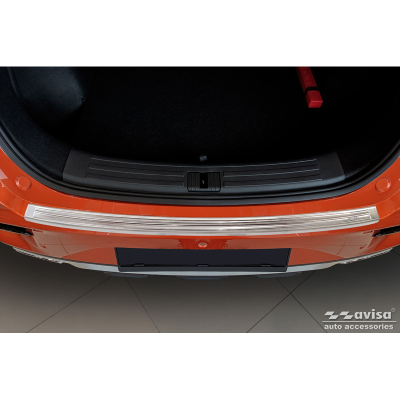 Protection de seuil arrière inox sur mesure pour MG ZS FL 2019-2024 'British Flag'