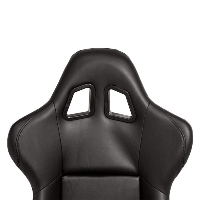 Siège baquet 'RR' - Simili Cuir Noir - Dossier fixe en polyester - incl. glissières