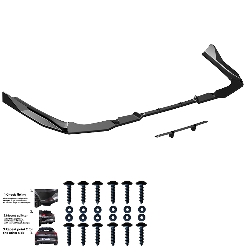 Oneway Jupe Arrière sur mesure pour BMW Serie-5 G60/G61 Sedan/Touring M-Pack 2023- incl. i5 - Noir brillant